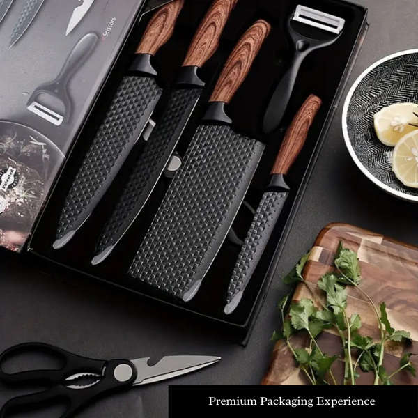 SamuraiSharp Stainless Steel Japanese Artisan Knife Set