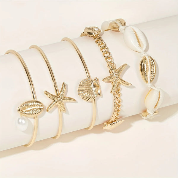 OceanGold 5-Piece Bracelet Set
