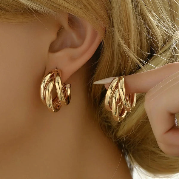 Solance Stacked Hoop Earrings